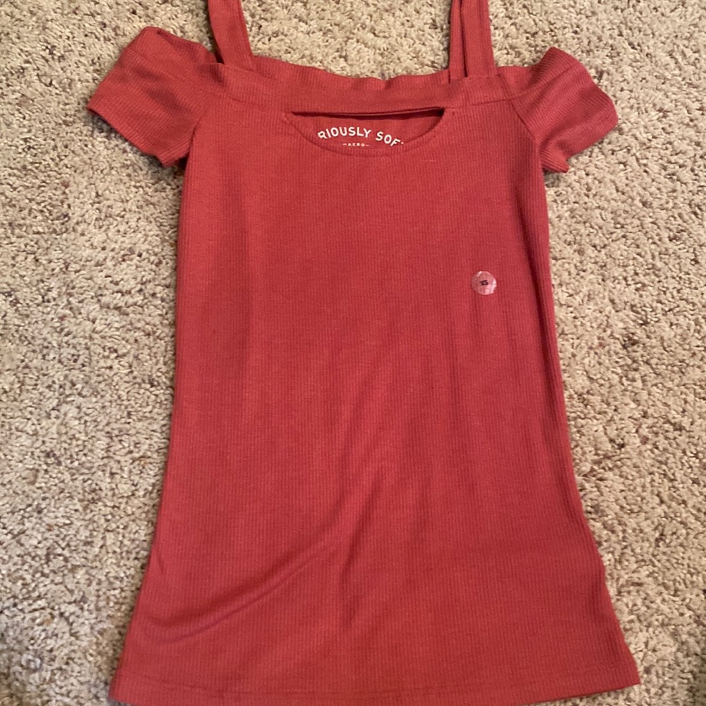 brand new burgundy off the shoulder top